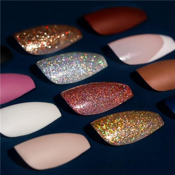 Press on Nails,Teenitor 288PCS Matte Press on Nails Medium Length